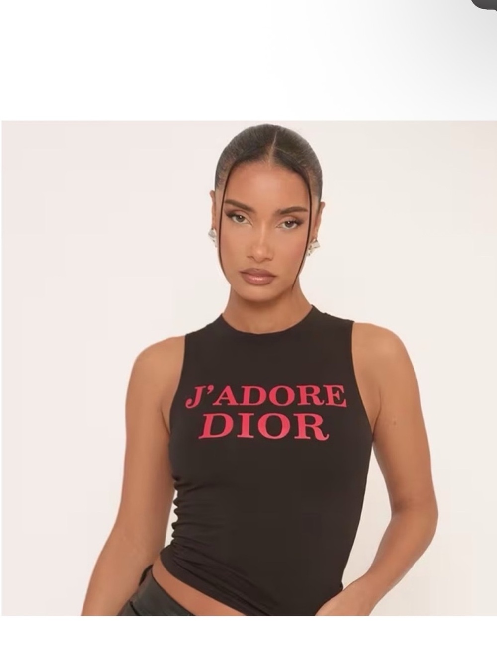 J'ADORE DIOR Logo Tank Top